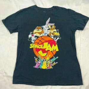 Looney Tunes-Space Jam-Mens T-Shirt size L 100% Cotton Michael Jordan Bugs bunny